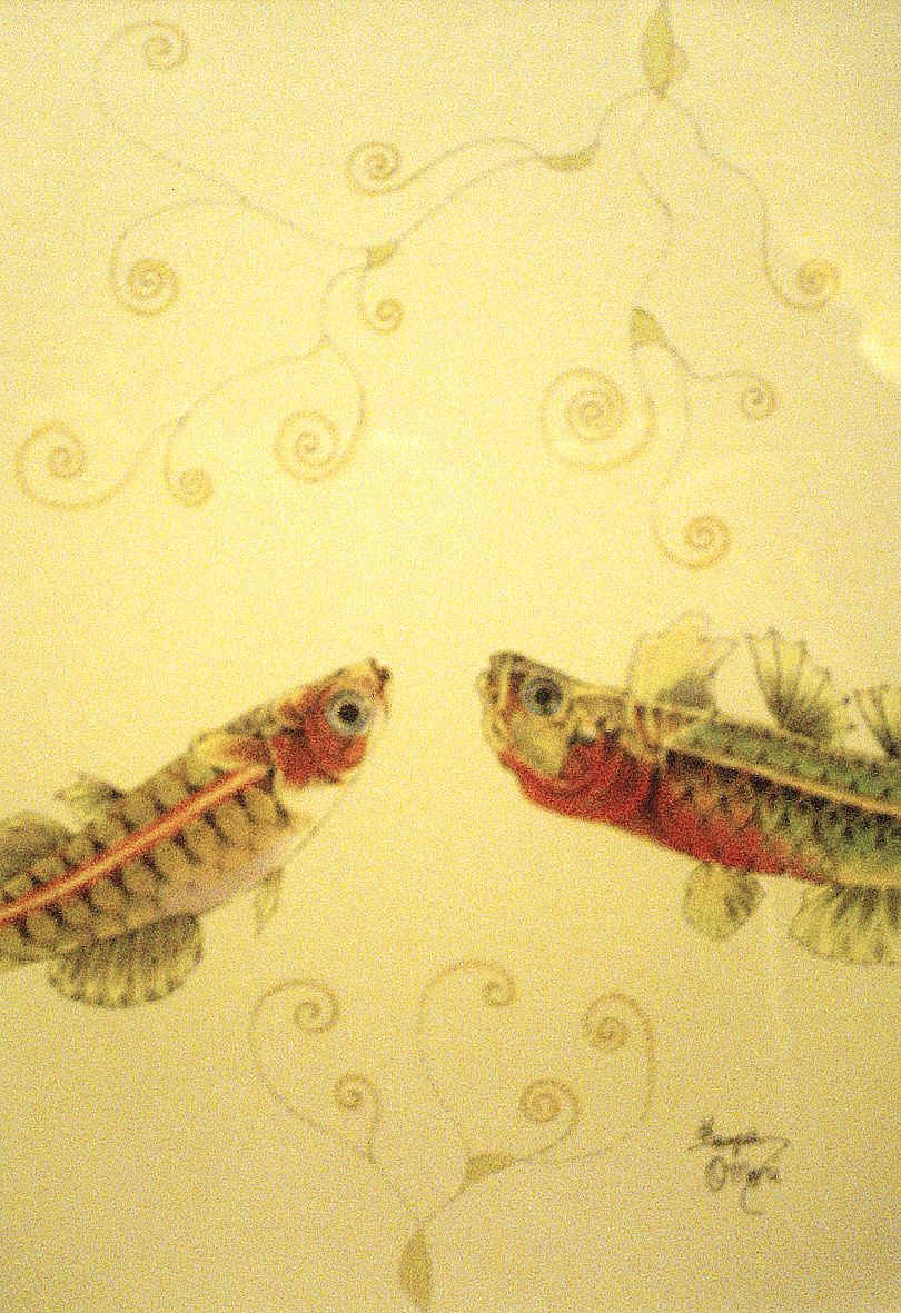 点描画 Dream Fish 2 美術家 大森和枝 Artist Kazue Omori