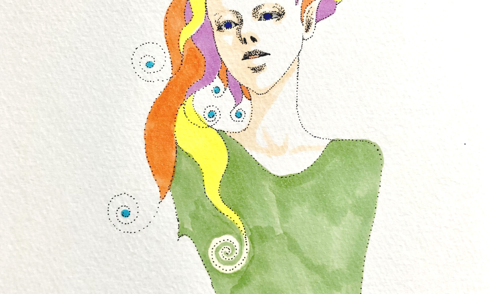 女の子イラスト 自信と微笑み 美術家 大森和枝 Artist Kazue Omori