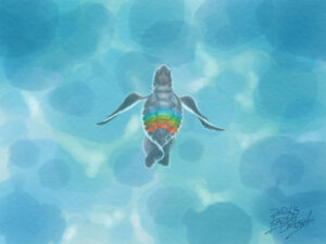 ウミガメ　art degitalart 海亀