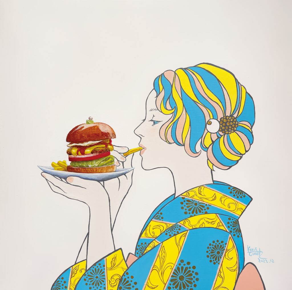 美味 girl hamburger