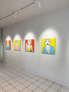 大森かずえ個展　食べる女子シリーズ　福岡　久留米