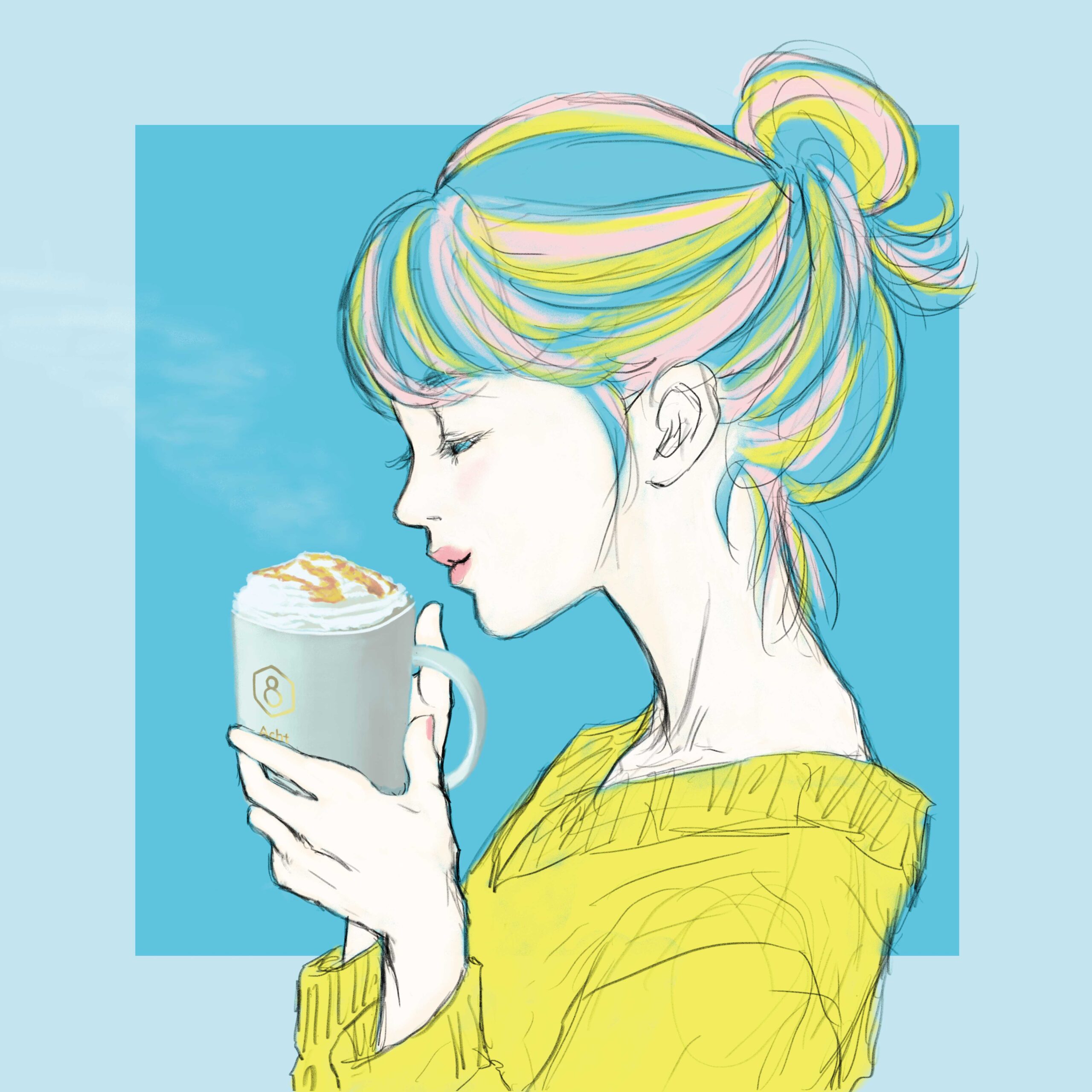 食べる女子シリーズ honey　ラフ　大森かずえ