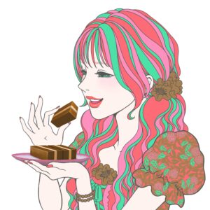 レトロワショコラ 食べる女子 木苺セレナーデ